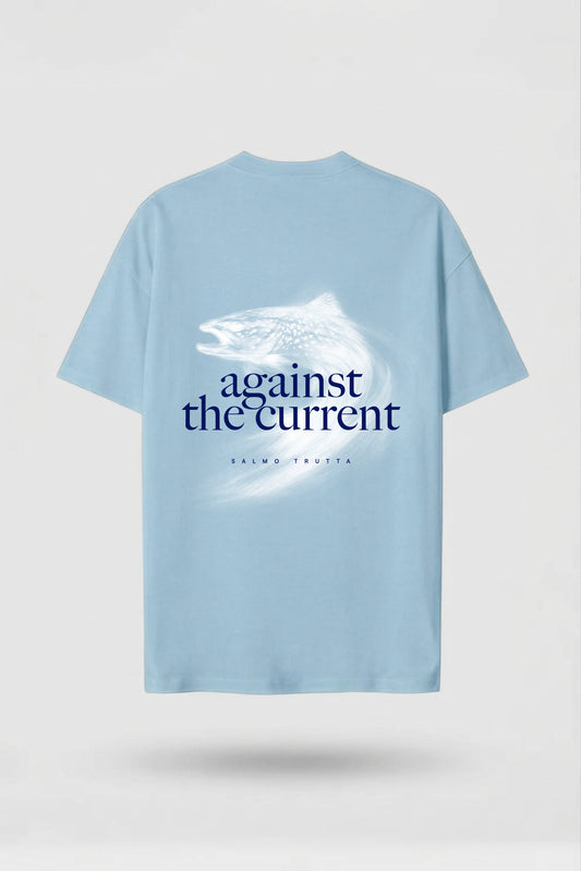 T-Shirt Against the Current (Babyblau)